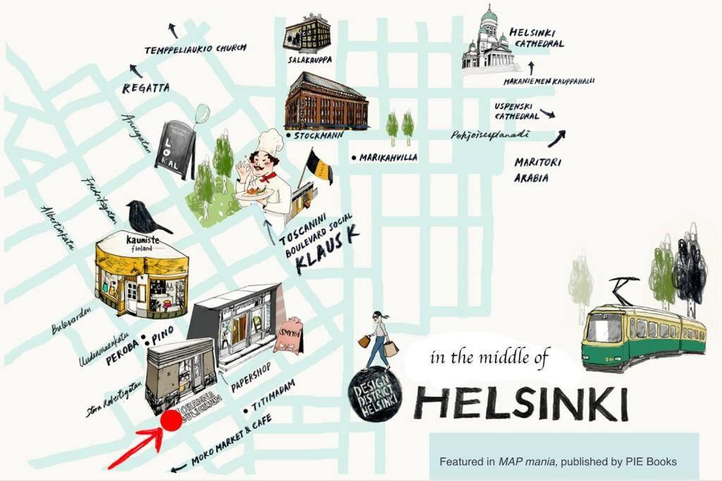 Scandinavian 2-Rooms Apartment City Center Helsinki Bagian luar foto